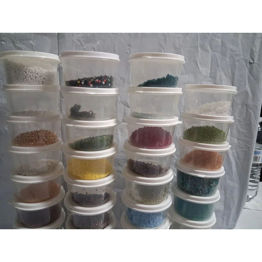 Massive  Bead Loom And Beads Lot 2 Bead Looms And Tons Of Beads Glass And More